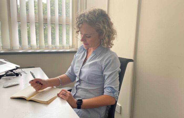 Lucy Mowatt at the office